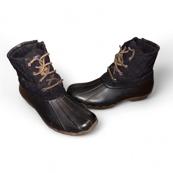 Sperry Navy Blue and Tan Waterproof Boots - Picture 3 of 6